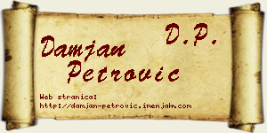 Damjan Petrović vizit kartica